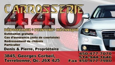 Carrosserie 440 - Carrossier, Atelier de carrosserie à Terrebonne